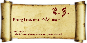 Margineanu Zámor névjegykártya